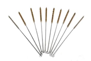 Preamer 6mm/ 0.25" Diameter Brass Wire Tube Brush Cleaning Tool for Tube Bottle Pipe Welding Slag and Rust Remove Cleaner Tool , 10pcs