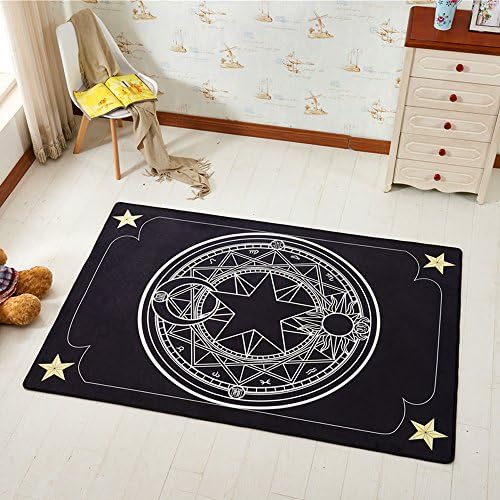 Cartoon Cardcaptor Sakura Carpet Children's Non-slip Rug Bedside Carpet For Bathroom, Bedroom, Kitchen, Pet and Living Room Mat (6090cm/23.6"35.4", C)