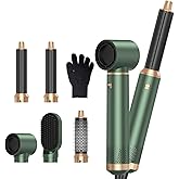 Blow Dryer Brush, Upgrade 5 in 1 Hair Dryer Brush Set Negative Ion Air Styler Curling Wrap Air Curler, Hot Air Brush Curling Iron Hair Styling Tools As A Gift for Straight/Curl/Dry/Smooth
