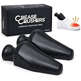 Crease Crushers Charcoal Foam Shoe Trees and Crease Protectors, 1-3 Pairs | Shoe Trees for Men and Women, Toe Box Shoe Filler, Flexible Crease Protectors, Odor Eaters, Shoe Stretcher Alternative