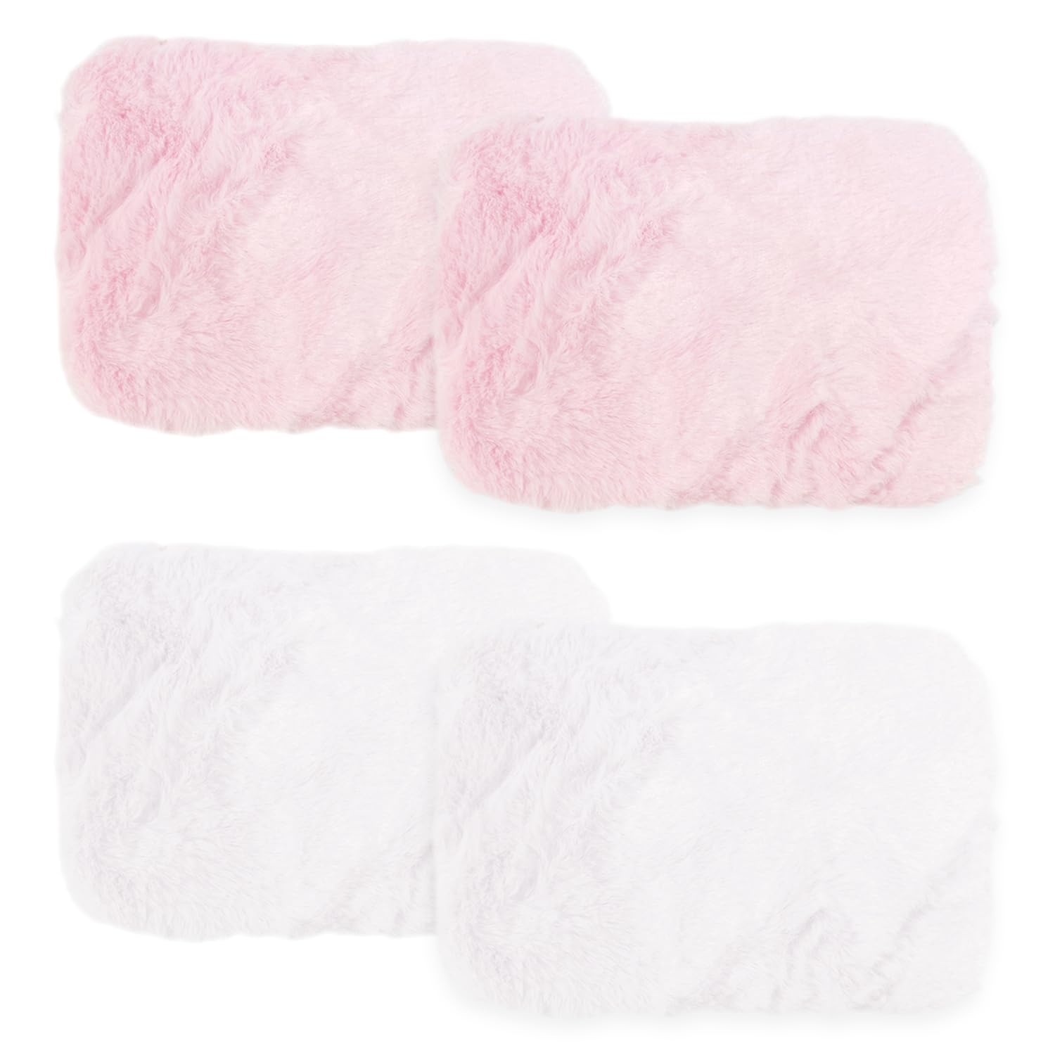 CYNOSURETECH 4 Pieces Dollhouse Rug, 1:12 Dollhouse Rug, Oval Plush Rug, Mini Floor Decoration, Dollhouse Accessories, Girls Toy Accessories