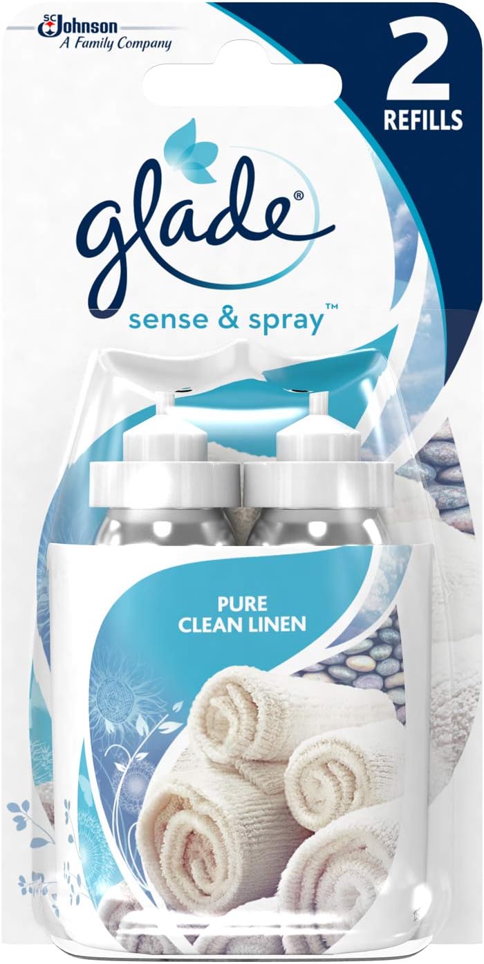 Glade Sense & Spray Twin Refill Clean Linen Air Freshener 2x18ml