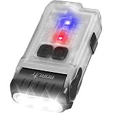 BORUIT V15 Small Keychain Flashlight with Clip, Magnetic, 80&deg; Swivel | Red Blue Warm COB Light - Mini Flash Lights, Pocket EDC, Compact, USB Rechargeable, IP67 Waterproof for Home, Camping,Travel
