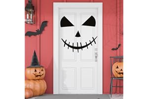 DENYLO PRO Halloween Face Door Decal Fun Halloween Face Door Decoration Sticker Removable Halloween Window Sticker for Decoration Indoor Outdoor Party Haunted House Supplies
