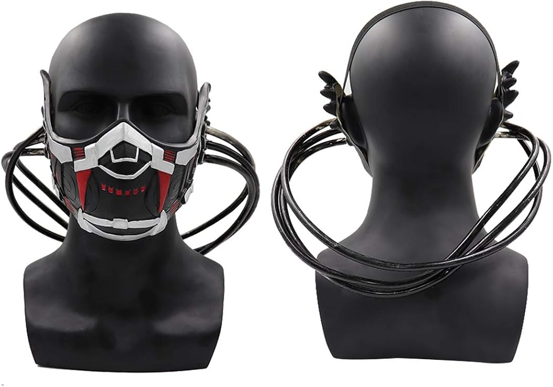 Amazon Com Code Vein Cosplay Mask Mia Karnstein Blood Veil Cosplay Half Face Halloween Prop Latex Clothing