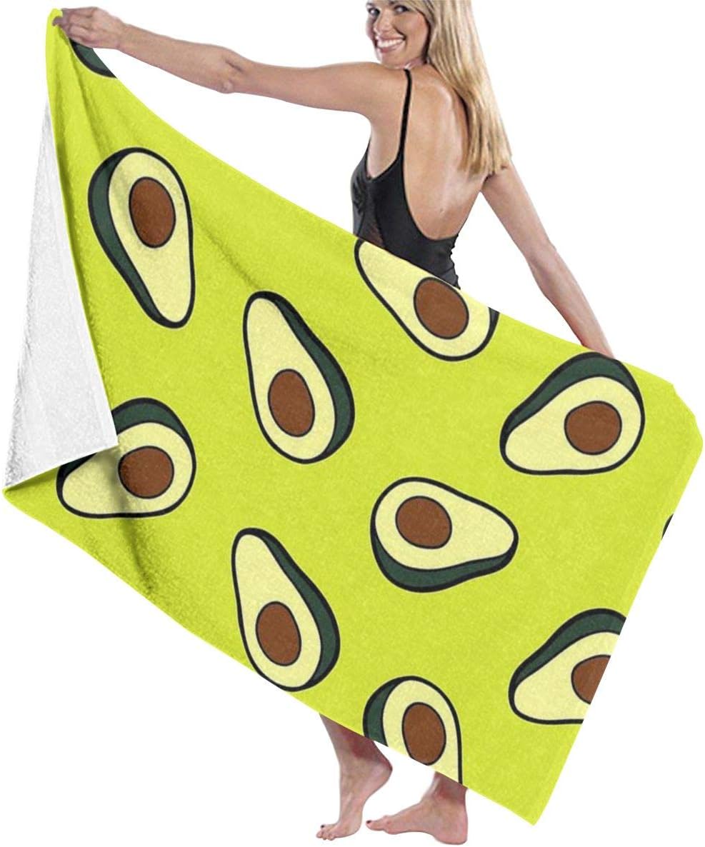 YUJINSER7 Avocado Funny Bathroom Microfiber Towel 32 X 52 Inch Beach