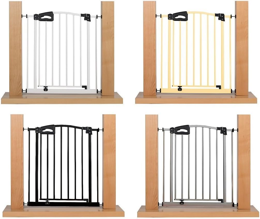Impag® Safety Gate "LUXLINE Suitable for sizes of 73 cm 212 cm Height 77 cm No Drilling Required | 4 Colours | Easy to Mount | Barrier for | Door and Stairs Babies Children
