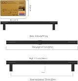Amerdeco 10 Pack Matte Black Knurled Cabinet Pulls 192mm Hole Center AM003 view 6