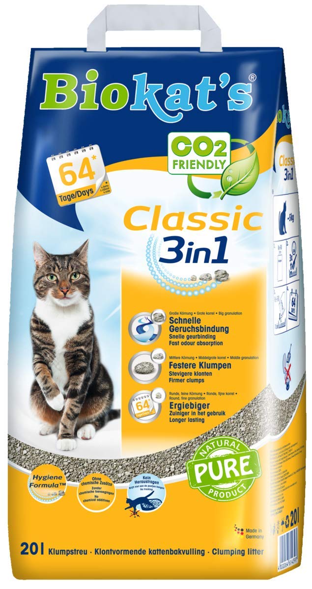 Biokat's Classic 3in1 Cat Litter without fragrance clumping litter for