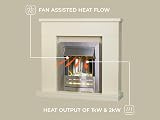 Adam Lomond Stone Effect Fireplace with Helios Brushed Steel Electric Fire 39 view 4