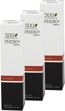 500 Cosmetics Phero 4 woman, perfume con 4 tipos de feromonas para mujer (3x10ml)