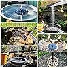 Solar Fountain Pump, 1.4W 6 Nozzles Solar Water Fountain Powered Fountain, Floating Solar Powered Water Fountain Water…