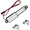 Electric Micro Linear Actuator 12V - 1.2" Stroke, 64N/14.4lb, Speed 0.6inch/s Mini Waterproof Motion Actuator Small 12 V DC, w/Mounting Brackets, for Sofa Robotic TV Table Cabinet Window Opener Lift