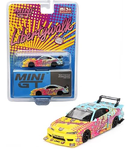 ミニカー Hot Wheels and MINIGT Nissan Silvia S15 MINI GT 576 1/64 Scale Nissan S15 Silvia Formula Drift Japan