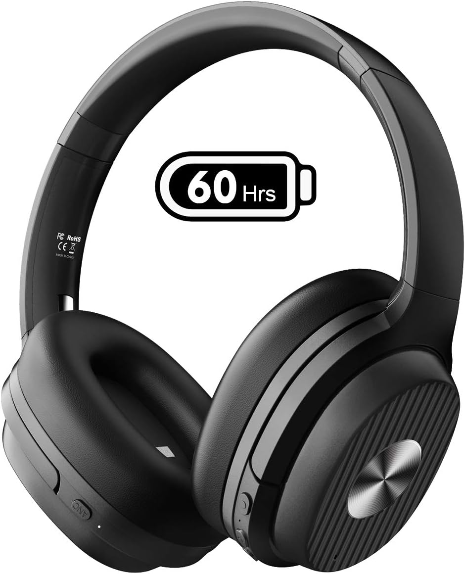 60時間連続再生 Bluetooth5 0 ノイズキャンセリング ヘッドホン Bluetooth Usb C 急速充電 Cvc8 0 c ワイヤレス 無線 通話 有線 マイク内蔵 折りたたみ E5 Eksa 家電 カメラ Amazon