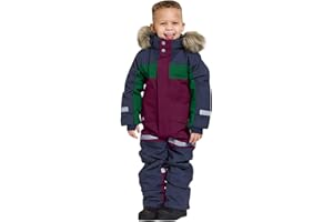 Girls Boys Snow Suits Kids Winter Ski One Piece Wind Water-Resistant Overalls Fleece Lined Snowboarding Down Jumpsuit
