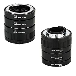 JJC F Mount Auto Focus Macro Extension Tube Set for