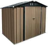 NC 8x6FT Metal Garden Shed Outdoor Storage Utility Tool Box Galvanized Steel view 1