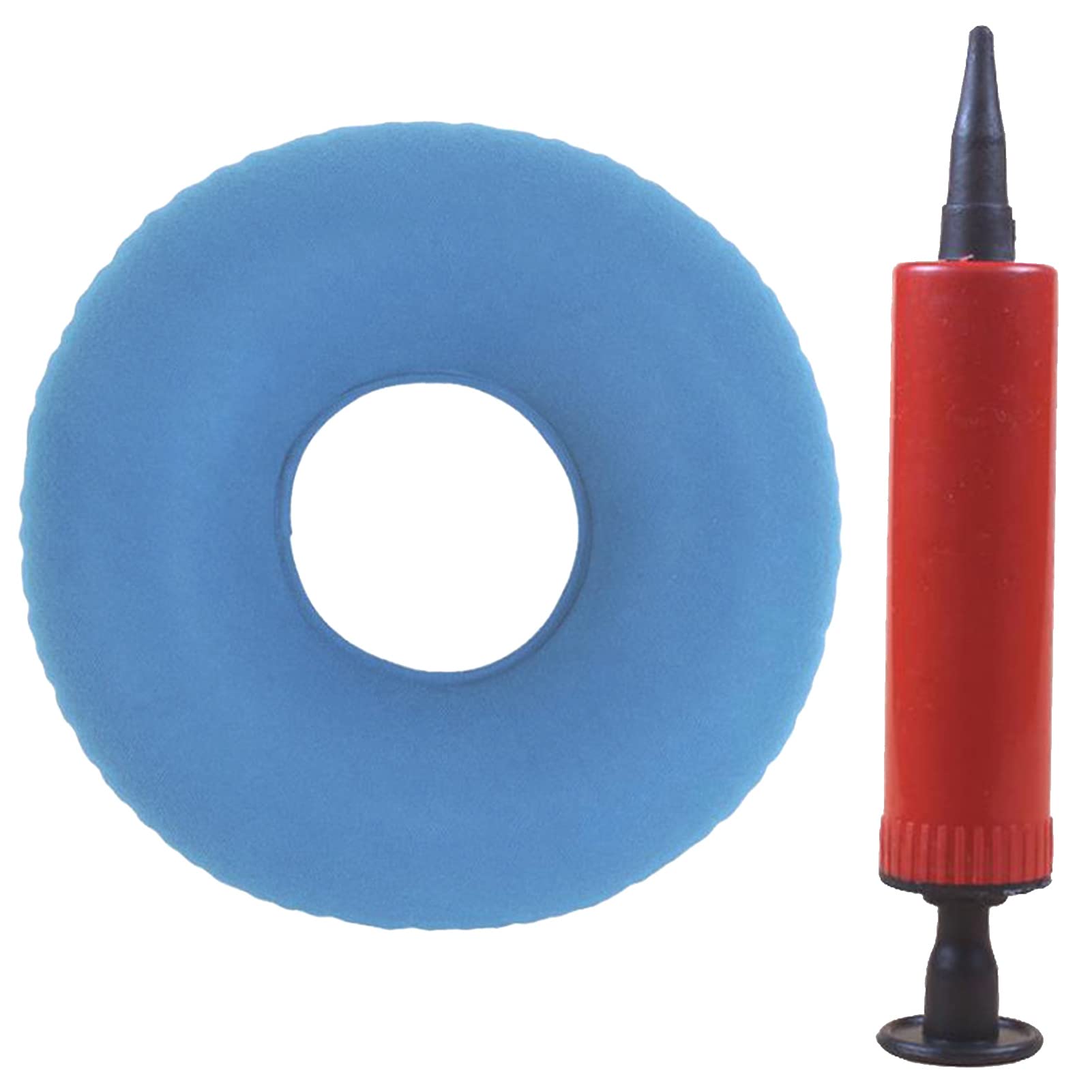 SZXMDKH Donut Cushion Seat, Portable Inflatable Ring Cushion for Hemorrhoid, Tailbone, Coccyx Pain Relief - Air Pump Included (Light Blue)