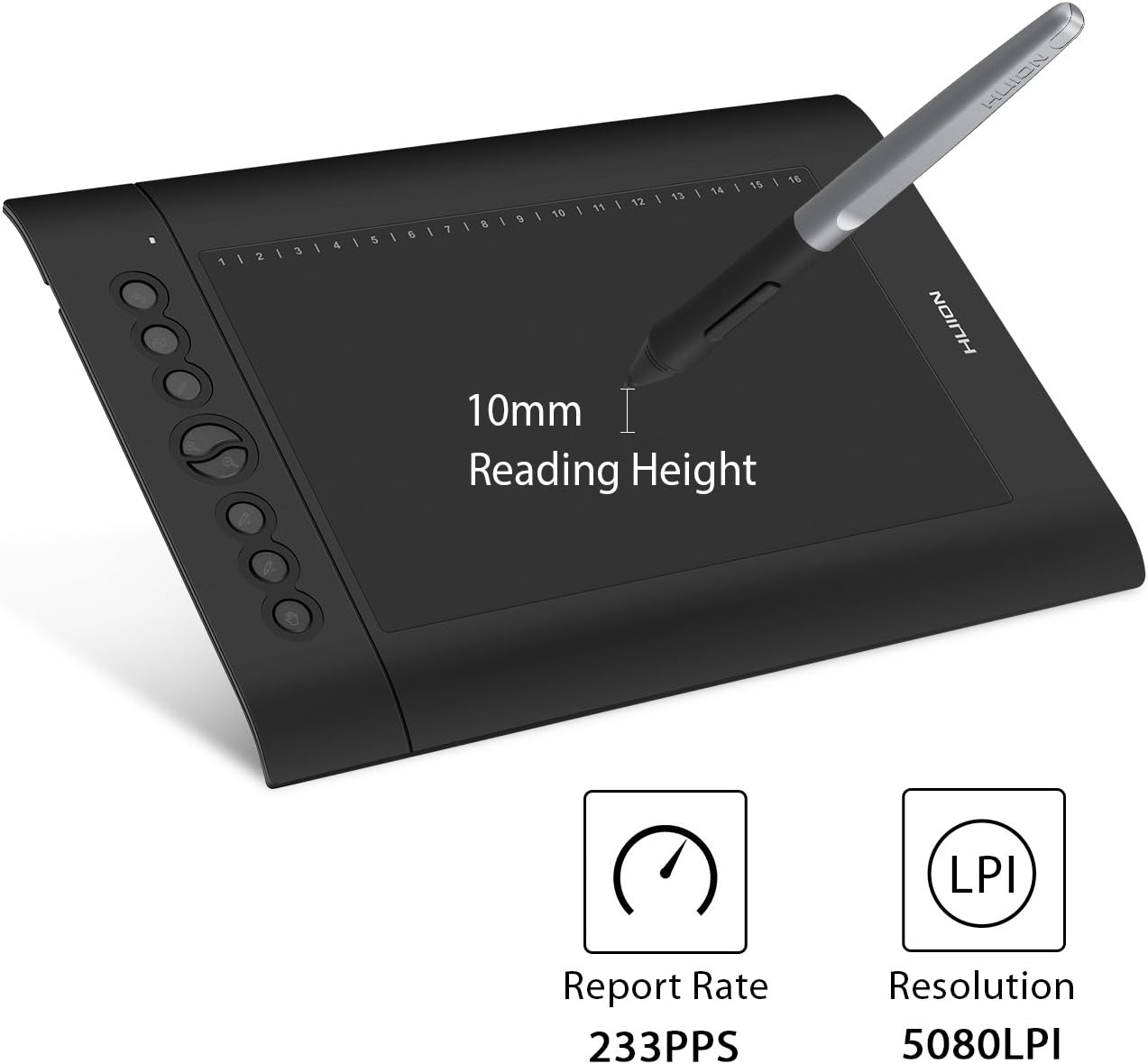 Amazon Huion ペンタブレット プロフェッショナル H610 Pro 手袋 グローブ ケース セット Huion パソコン 周辺機器 通販