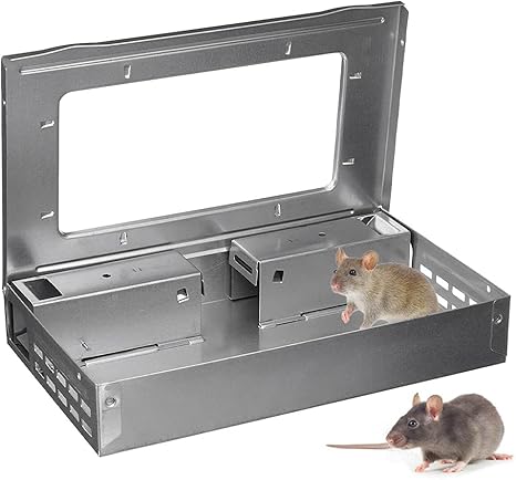 Amazon ネズミ捕り ネズミ捕獲器 ねずみ捕獲カゴ ねずみとり 動物用捕獲器 ネズミ 駆除 無毒無害 繰り返して使える 殺さず捕る 高効率 害獣 害虫対策器