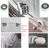 Lemiyoo 12 Sets Shower Door Wheels Rollers Replacement 23mm 25mm Curved Runners view 6
