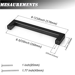20 Pack Probrico Black Square Kitchen Cabinet