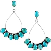 Sterling Silver Earrings in Genuine Gemstones & Gemstones