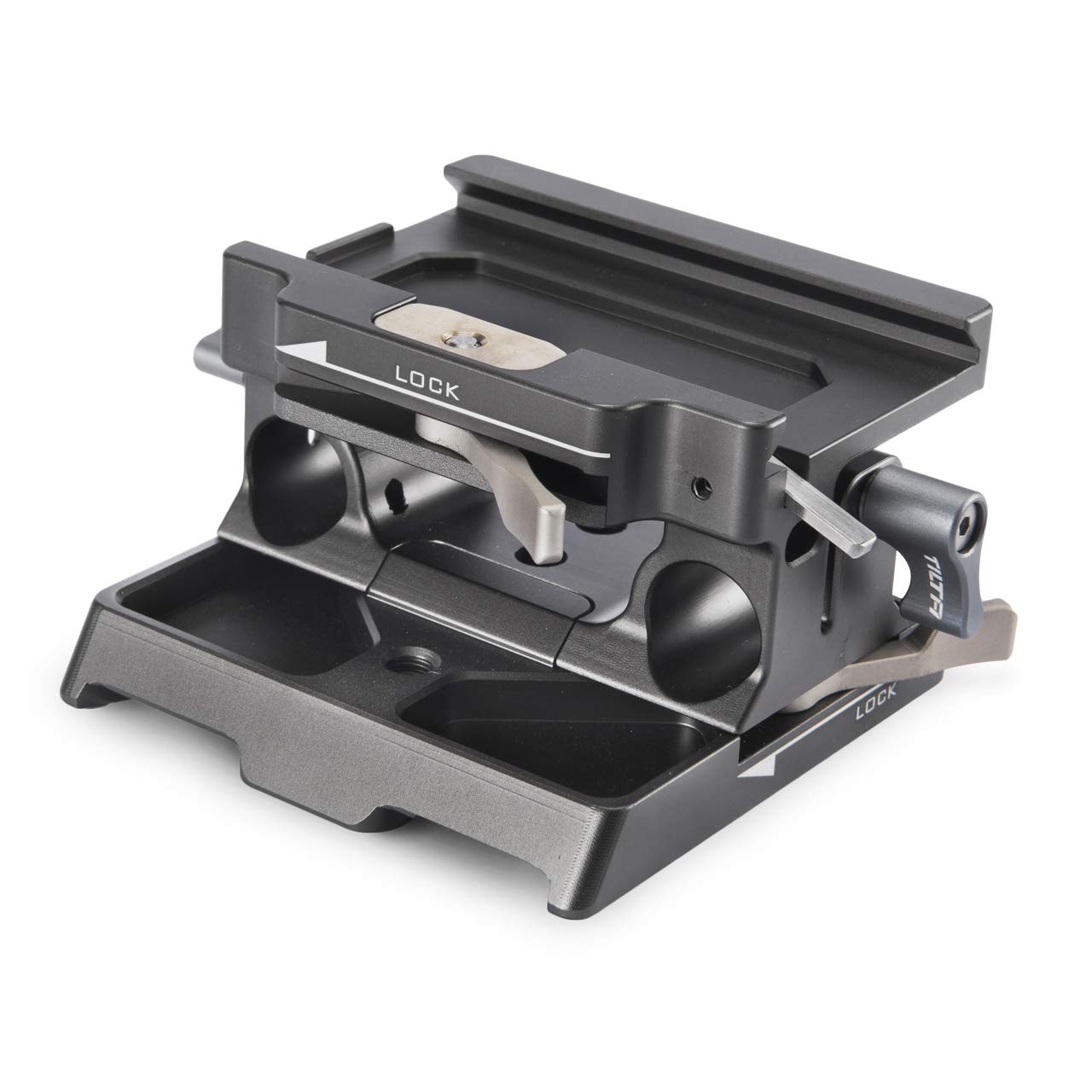 (Tilta Gray) TILTA TA-BSP-15-G 15mm LWS Baseplate Compatible with BMPCC 4K / 6K / Z CAM E2 / S1H Cage Blackmagic Pocket Cinema Camera 4K Rig