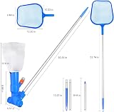 S-Union Pool Cleaning Kit Vacuum Cleaner with 5 Pole & Pool Net view 7