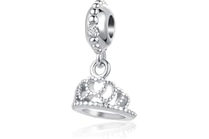 TGLS Princess Queen Crown Charm Compatible With Pandora Bracelets Jewelry Birthday Gifts for Mother Girlfriend Daughter Her Women
