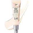 IT Cosmetics CC+ Nude Glow Lightweight Foundation + Glow Serum with SPF 40 - With Niacinamide, Hyaluronic Acid & Green Tea Extract - 1.08 fl oz