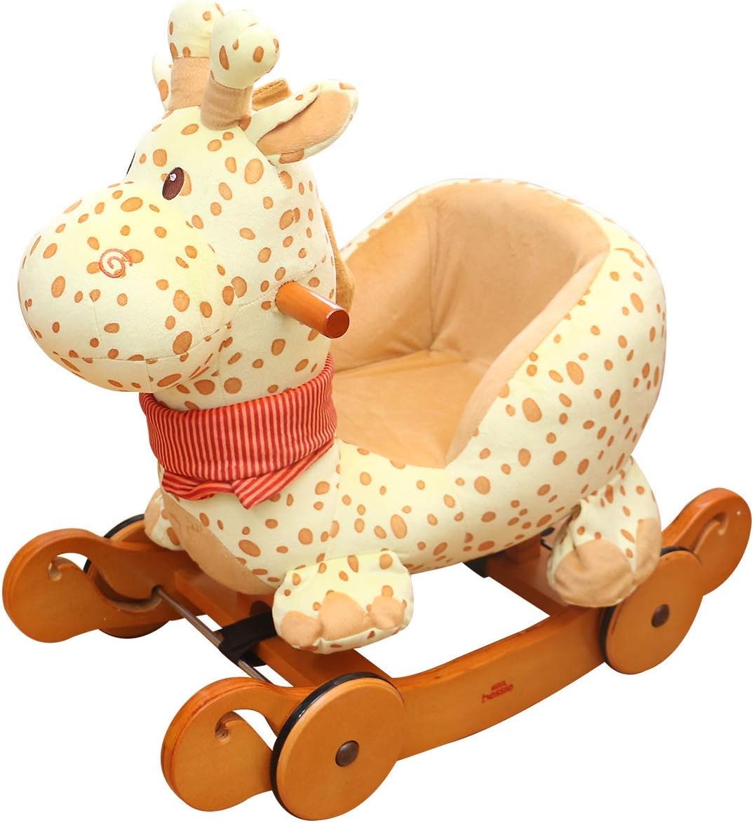 wooden giraffe rocking horse