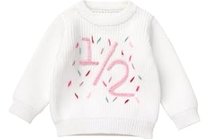 AWIBMK Toddler Girls Boys Boho 1st Birthday Outfit Knitted Pullover Sweaters Fall Winter Cake Smash Clothes for Photo Shoot