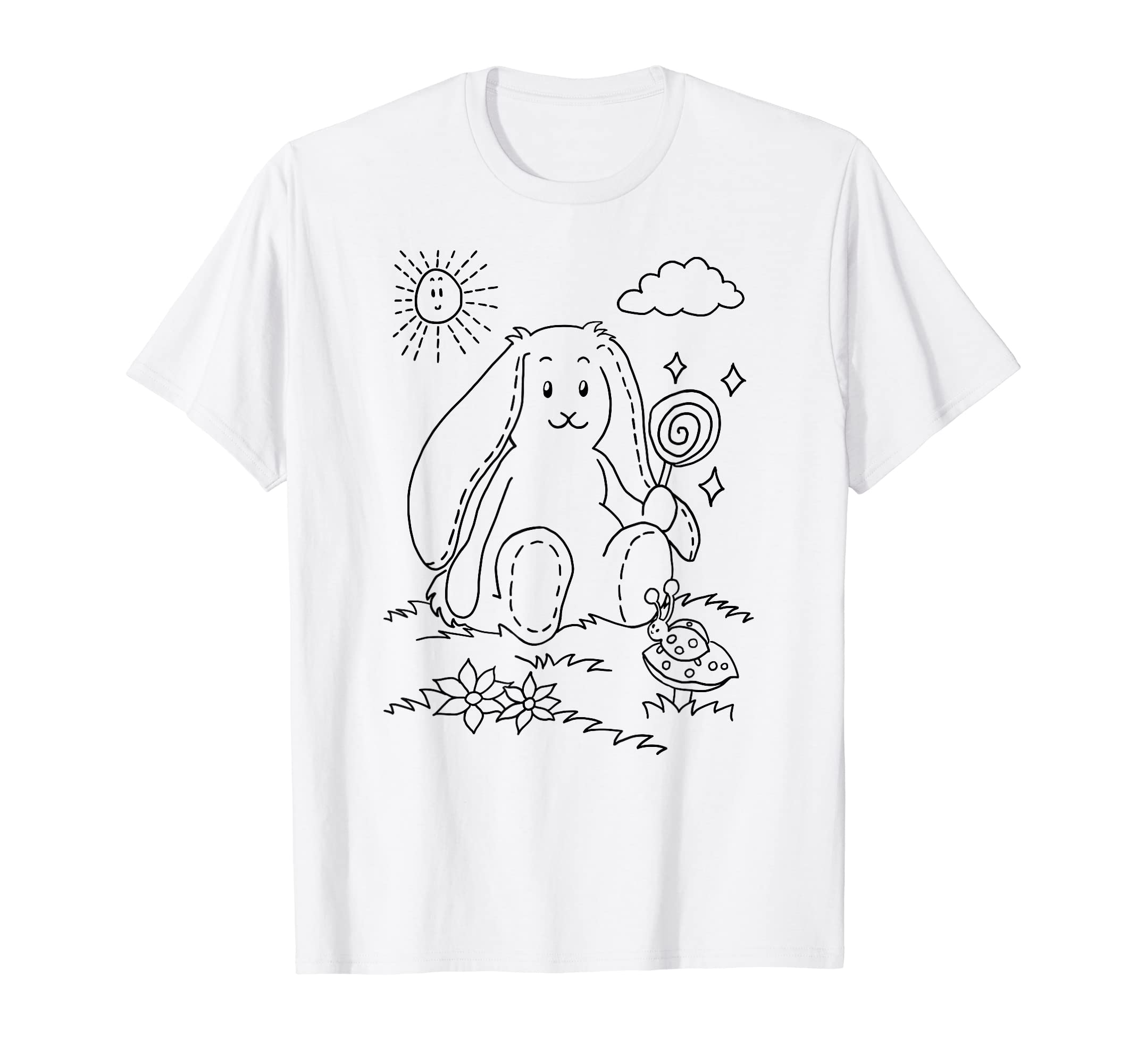 Bunny with lollipop gift idea for children and adults T-Shirt