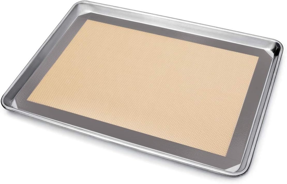 Silicone Baking Mat Set, Half Sheets Cooking Macaron Pastry Mats, Non-Stick Large Liner 11 5/8 ×16 1/2: Kitchen & Dining