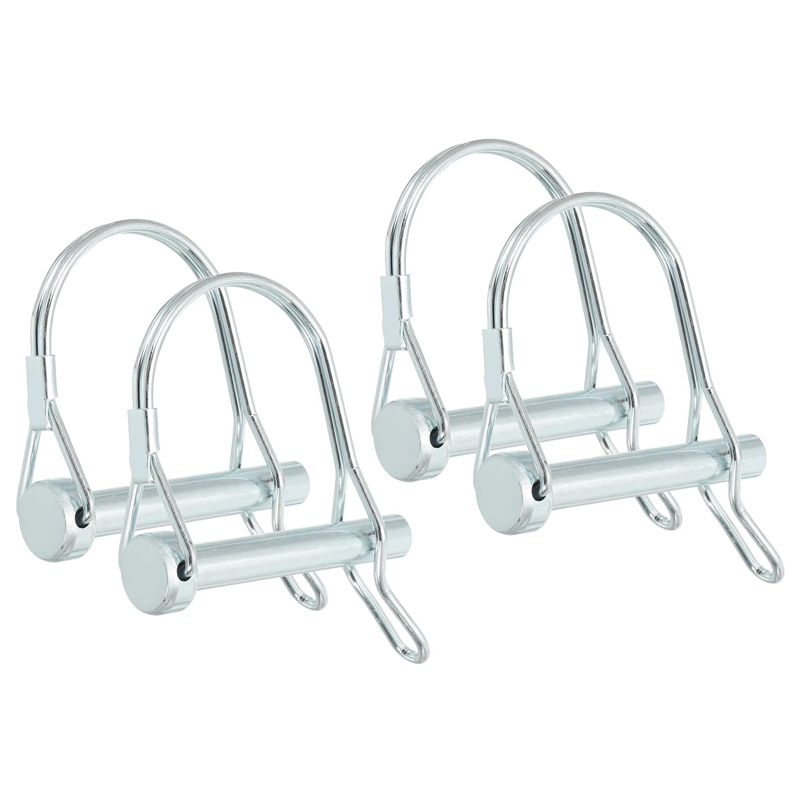 PATIKIL Shaft Locking Pin W Ear 1/4x2-3/4x1.57"(D*L*IW), 4 Pcs Safety Coupler Pin Pto Pin Round Arch Wire Retainer and Ear for Farm Trailer Tractor Truck Boat Towing (6x70x40mm)