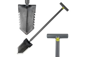 Lesche T- Handle 31" Heavy Duty Metal Detector Shovel Double Serrated Blade