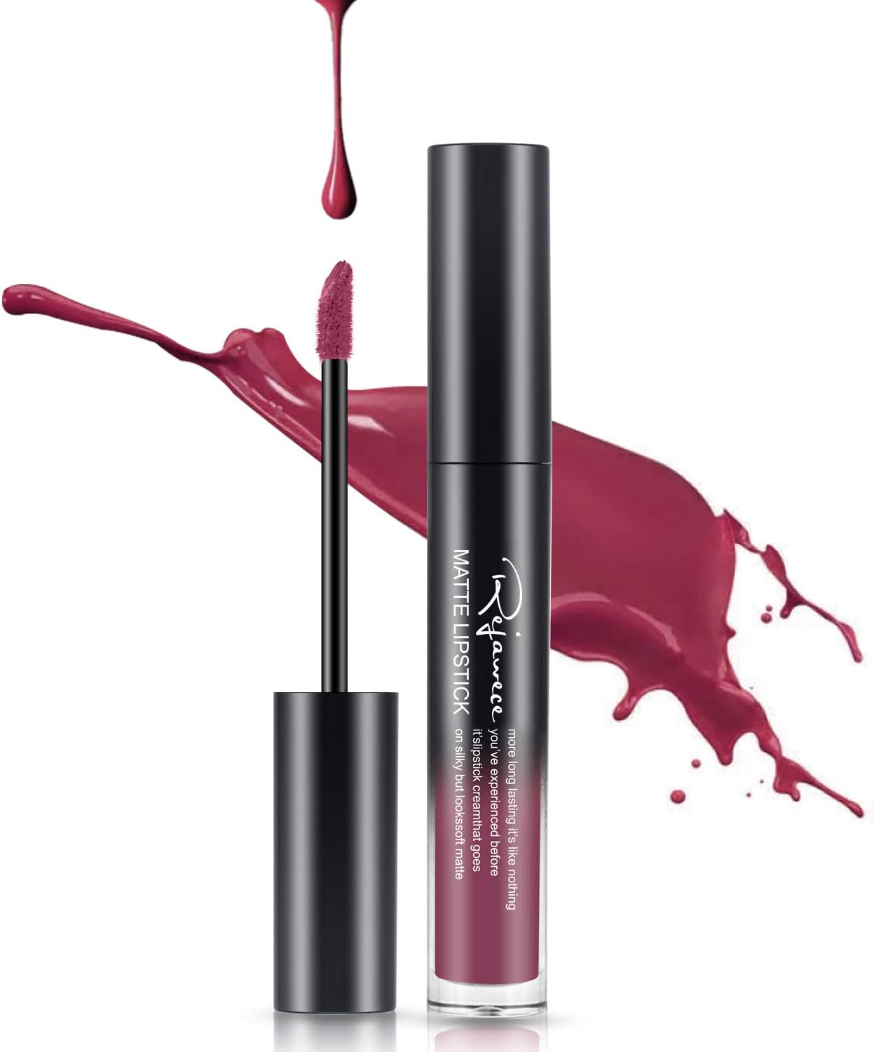 Lip Gloss by Rejawece - Waterproof Long Lasting Matte Lip Gloss Liquid Lipstick Beauty Makeup Cosmetics Lip Stick (Color 7#)