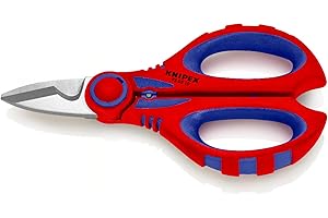 Knipex 95 05 10 SB Electricians' Shears with Multi-Component Grips, fibreglass-Reinforced 160 mm (Blister Packed)