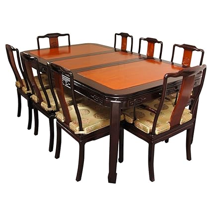 Oriental Furniture 96 Inch Chinese Rosewood Dining Room Set