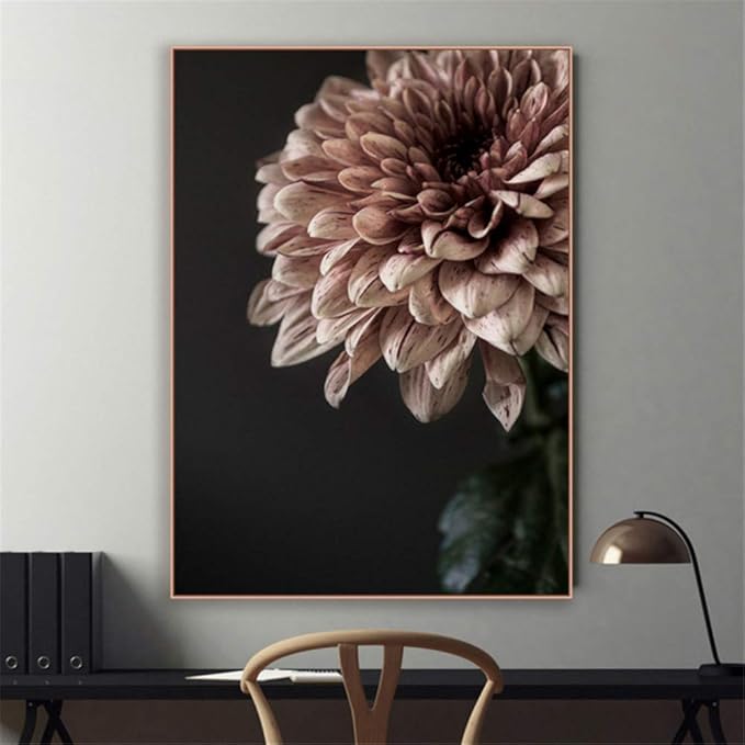 DNJKSA Flores Negras Imágenes de la Pared Arte de la Pared Pintura de