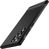 JETech Slim Case for Samsung Galaxy S22 Ultra, Black | Soft TPU Design, Matte Finish, Shockproof Protection