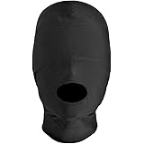 Master Series Disguise Open Mouth Hood with Padded Blindfold, Black, 1 Count