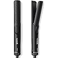 Wavytalk 1 Inch Curling Iron, Airflow Styler with 360° Cooling Air to Lock in Curls Quicker, Hair Straightener and Curler 2 in 1 for All Hair Types, Black