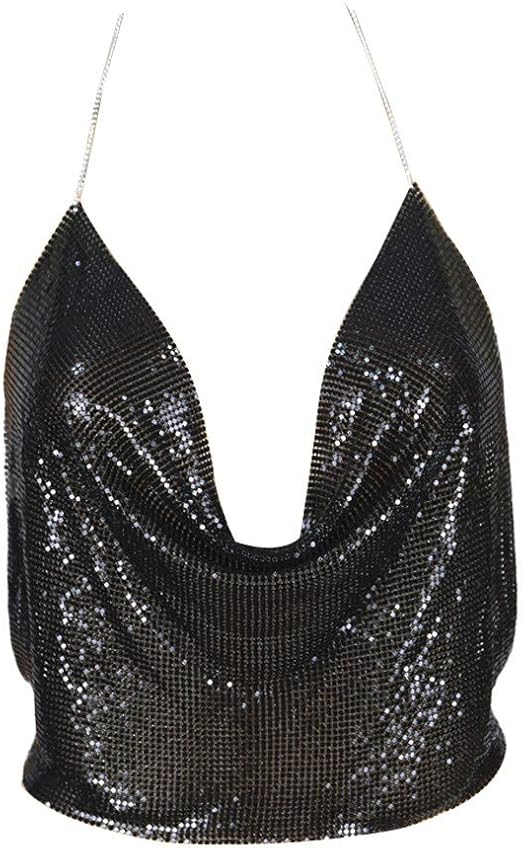 black sparkle top womens