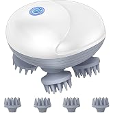 LeCoirrax Upgraded Electric Scalp Massager, Handheld Cat Dog Head Massager | 4 Massage Heads, 3 Speeds, Waterproof Massager for Men Women, Soothing Muscles Joints, Hair Growth, Stress Relax