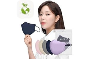 HOMSSEM Arte Korean Mask For Adults Dust Mask Made In Korea 2d–4Layer Protective Filter Ideal Fit for Comfortable 5 Color (Navy 25p)