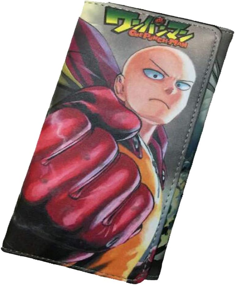 Anime One-Punch Man PU Long Wallet Fold Fashion Button Zipper Purse Gifts (1)