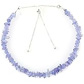 CRYSTALINES AAA Grade Natural Gemstones Uncut Chips Beads Bolo Bracelet, Polished Nuggets Stones, Handmade Boho Jewelry, Wicca & Reiki Healing Crystals, Christmas Gift for Women, 10inch